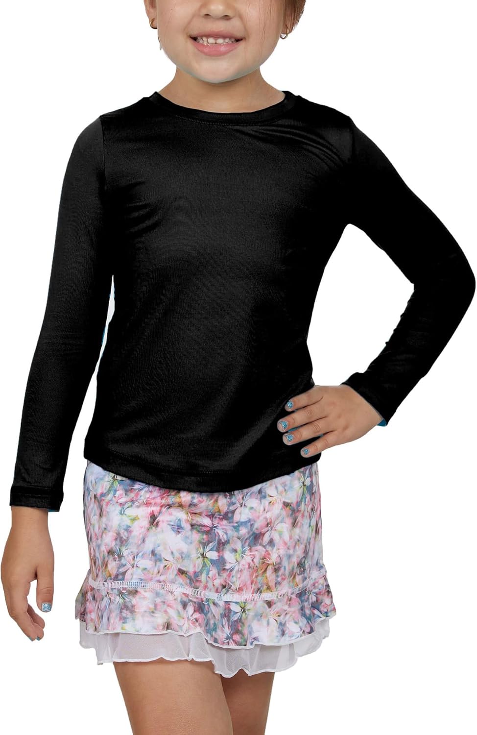SOFIBELLA UV Long Sleeve Girls Tennis Shirt