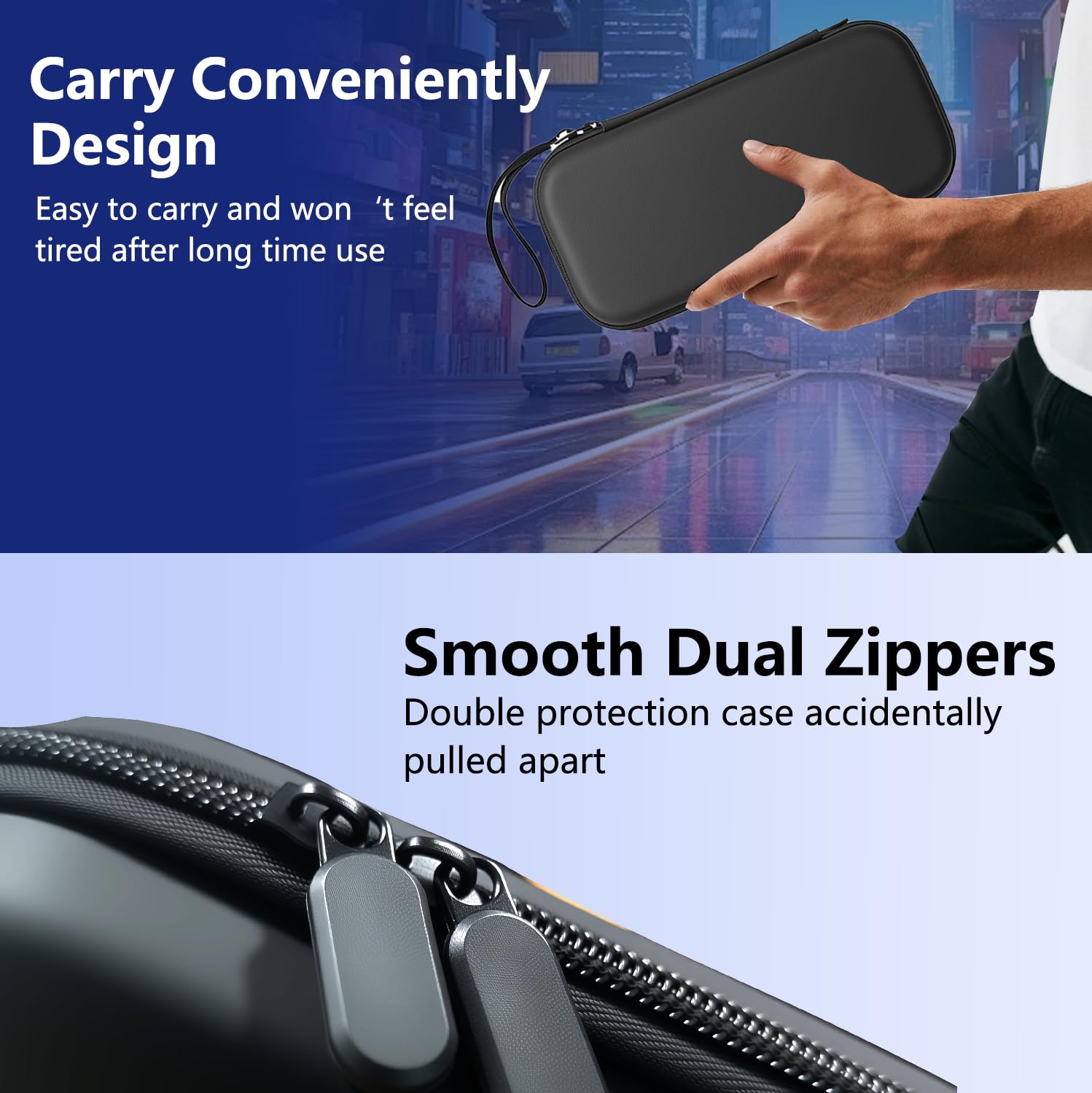 DUMVOIN Large Capacity Carrying Case for Nintendo Switch 2, Hard Protective Shell for Switch Console and Accessories with 10 Game Cartridges Bag, Portable for Travel Case (Black) - Image 3