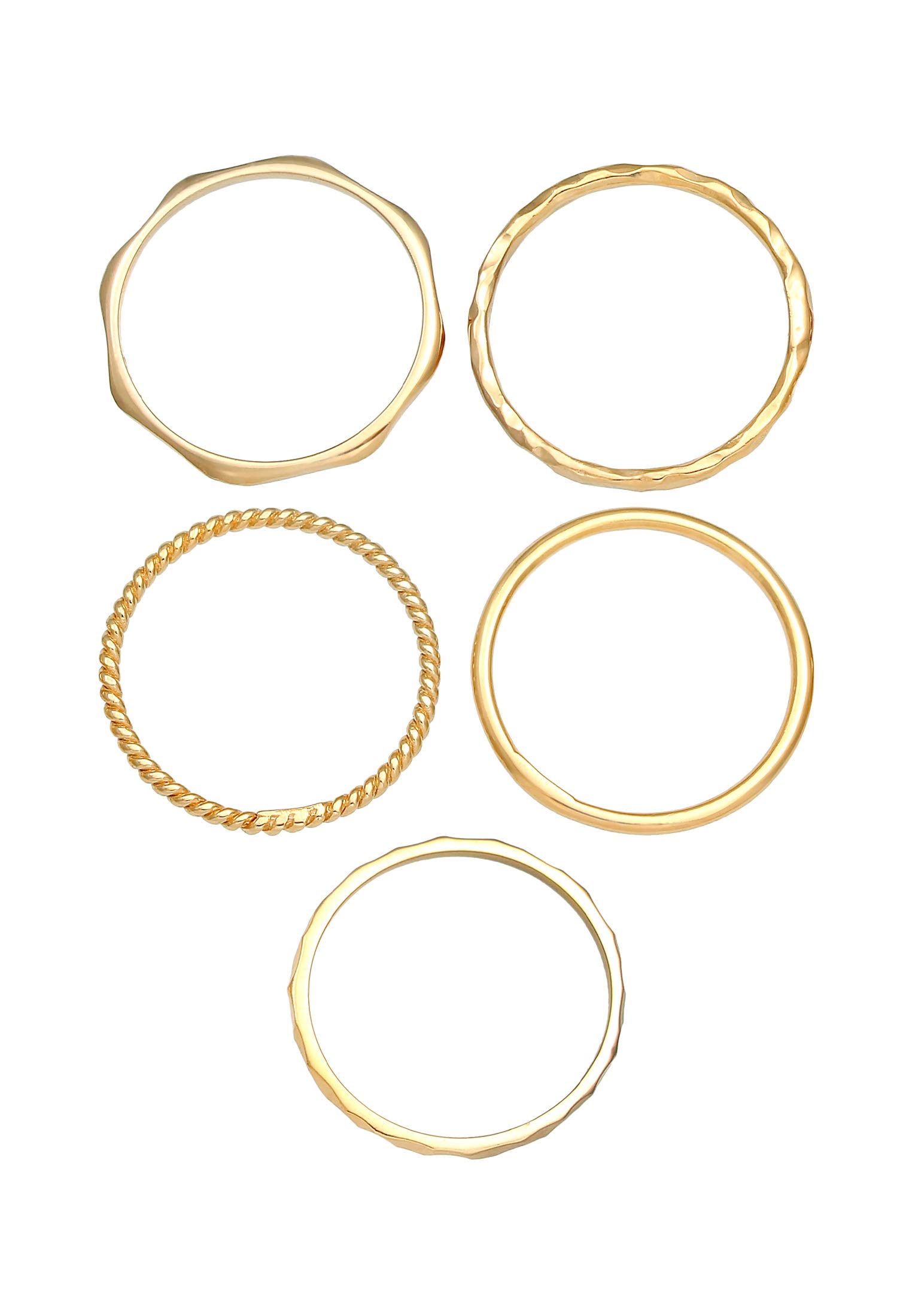 Elli Ring Damen Set Stacking Minimal Trend Blogger Basic 925 Silber