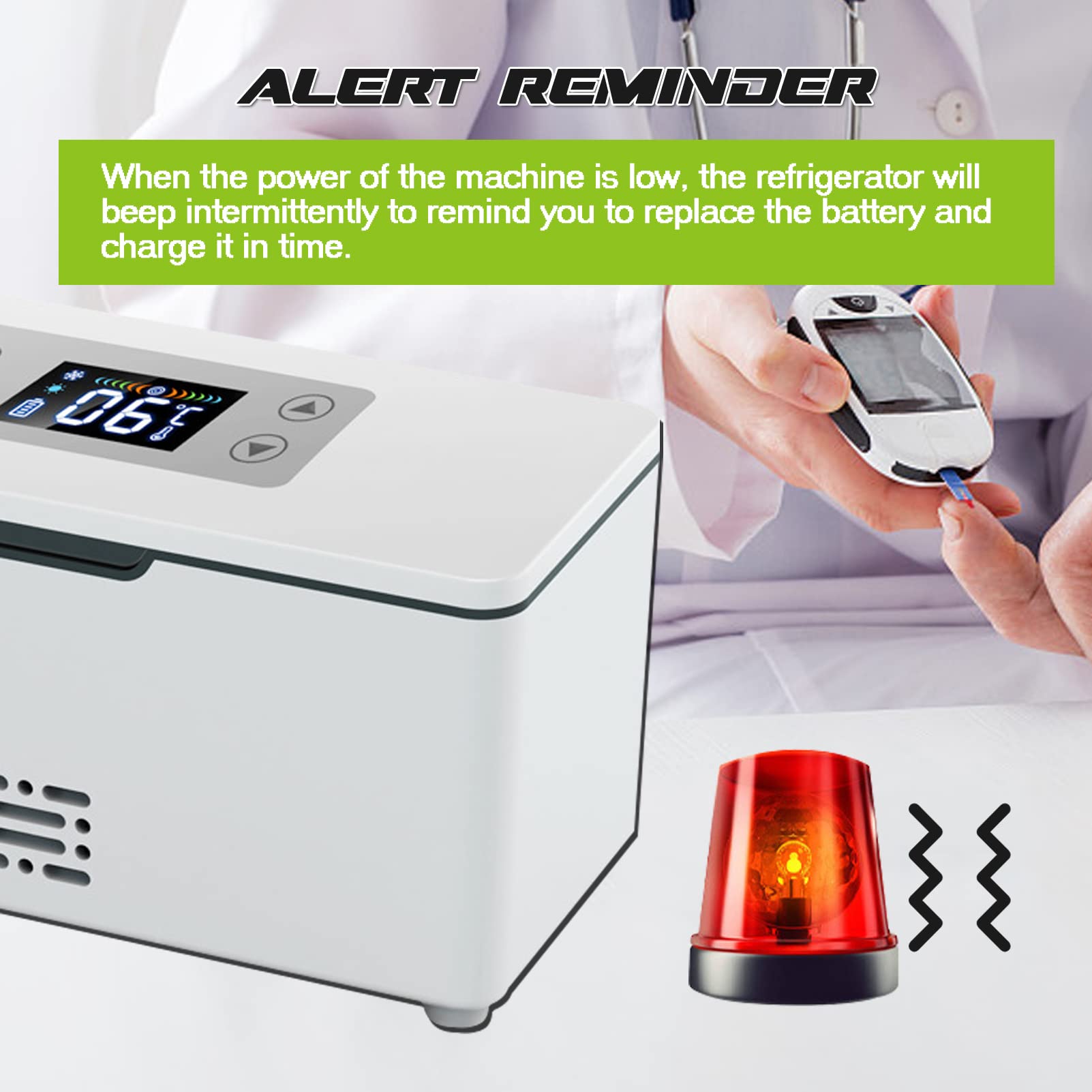 Genérico Estuche refrigerador portátil para insulina, refrigerador de medicamentos con Temperatura Constante con Bolsa para Viajes y hogar.