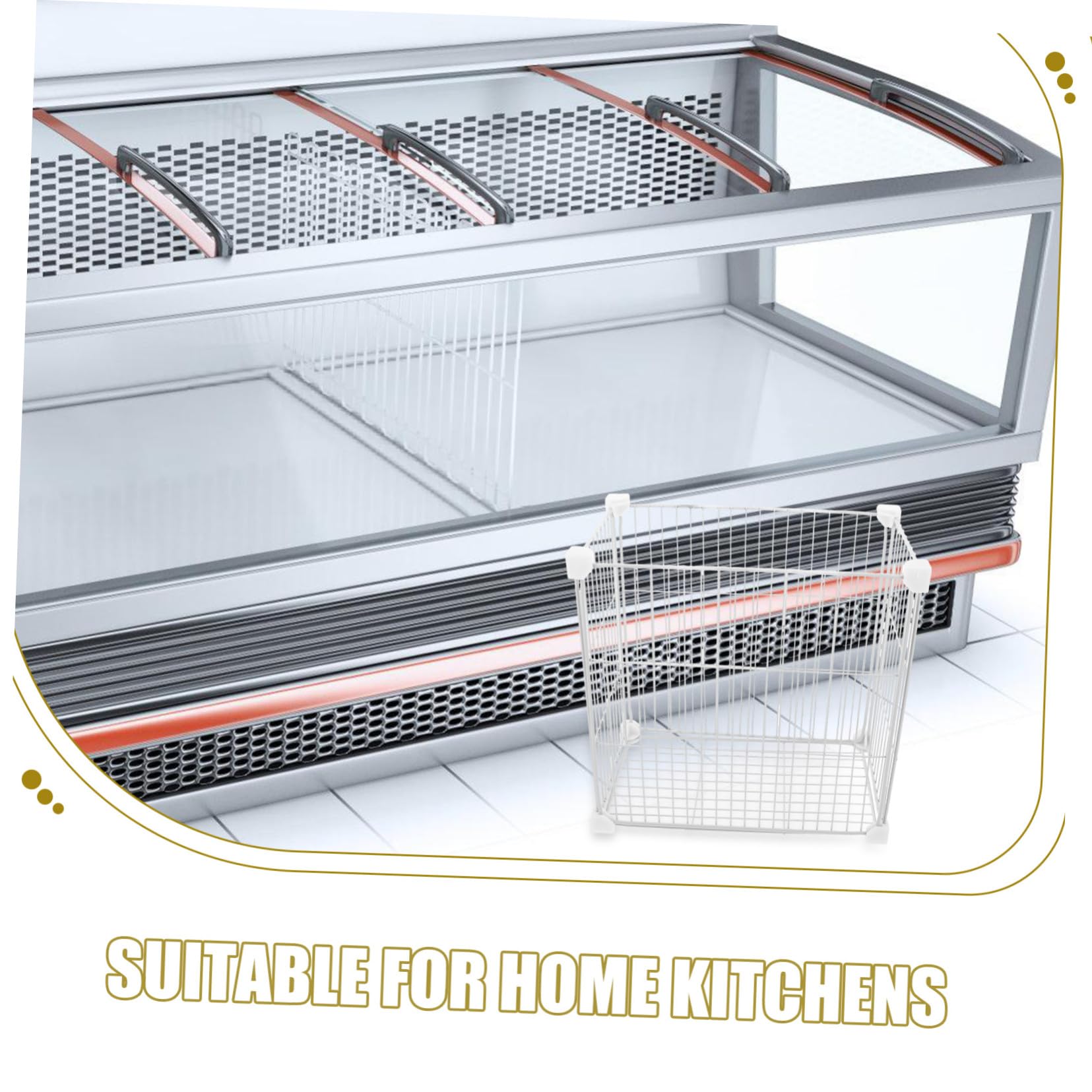 Homoyoyo Gefrierschrank-organizer-korb für Lebensmittel Obst Gemüse und Fleisch Aufbewahrungsboxen mit Trennwänden für Gefriertruhen zur Optimalen Raumnutzung