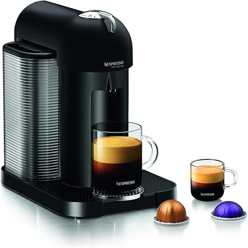 GCA1-US-NK-NE Nespresso VertuoLine cafetera de espresso, negro, Nespresso, Negro mate