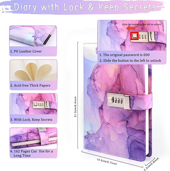 Gifts for Girls 7 8 9 10 11 12 13 14 Year Old, Secret Diary for Girls Kids