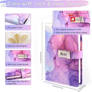 Gifts for Girls 7 8 9 10 11 12 13 14 Year Old, Secret Diary for Girls Kids