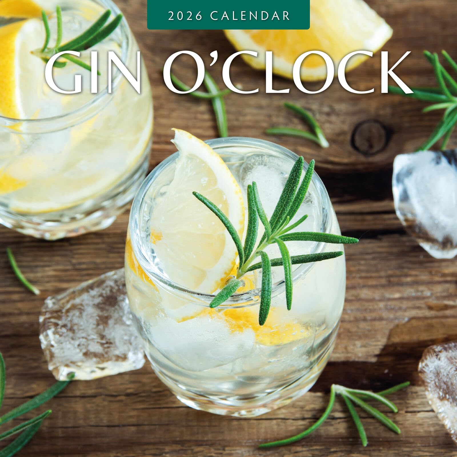 Gin O'clock 2026 Square Wall Calendar