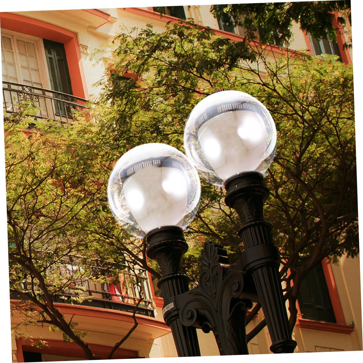 Outdoor Globe Light Cover Fitter Opening Acrylic Ball Lampshade for Wall Sconce Ceiling Fan Chandelier