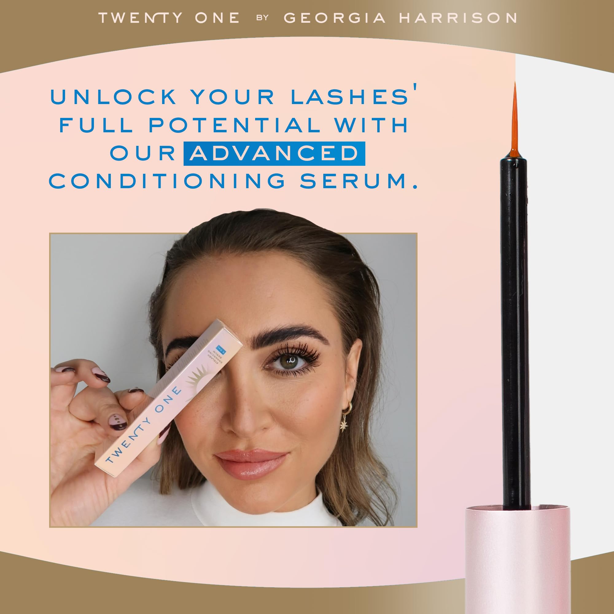 Twenty One Eyelash Growth Serum 5.5ml - Lash Serum for Longer Thicker Lashes, Colourless - Image 4