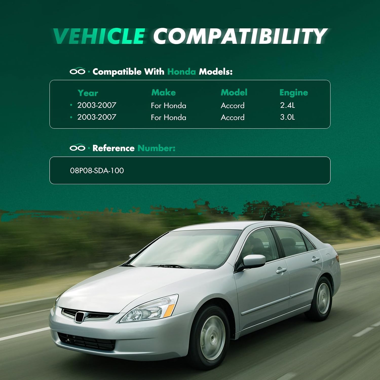 SCITOO Set of ATPP32KIT006 4PCS Universal mud Flaps for 2003-2007 for Honda for Accord Front & Rear mud Flaps Splash Guard Set