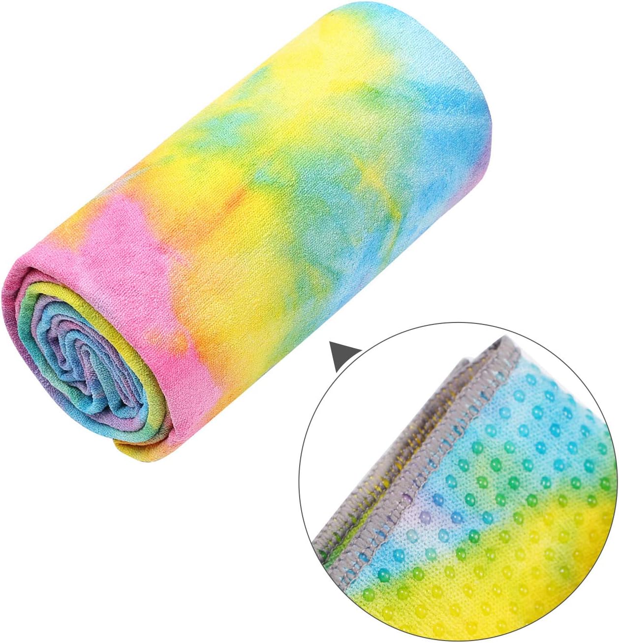 DREAM SLIM Gosweat Non Slip Hot Yoga Mat Super Absorbent Multicolor Yellow