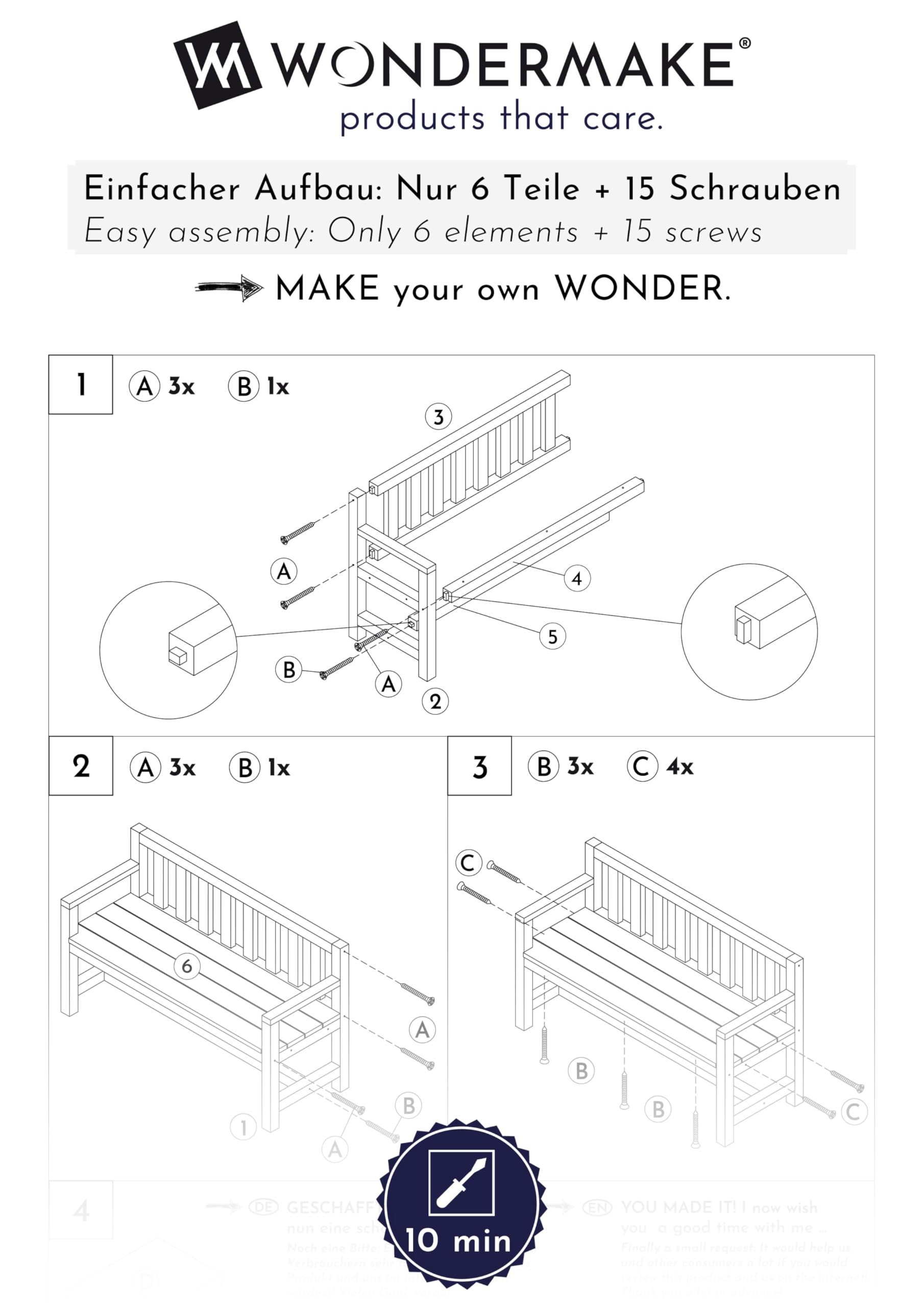 Banco de jardín infantil de diseño de madera resistente a la intemperie con cubierta textil y respaldo, banco de 2 plazas, banco de madera para niños, banco de parque para niños, banco