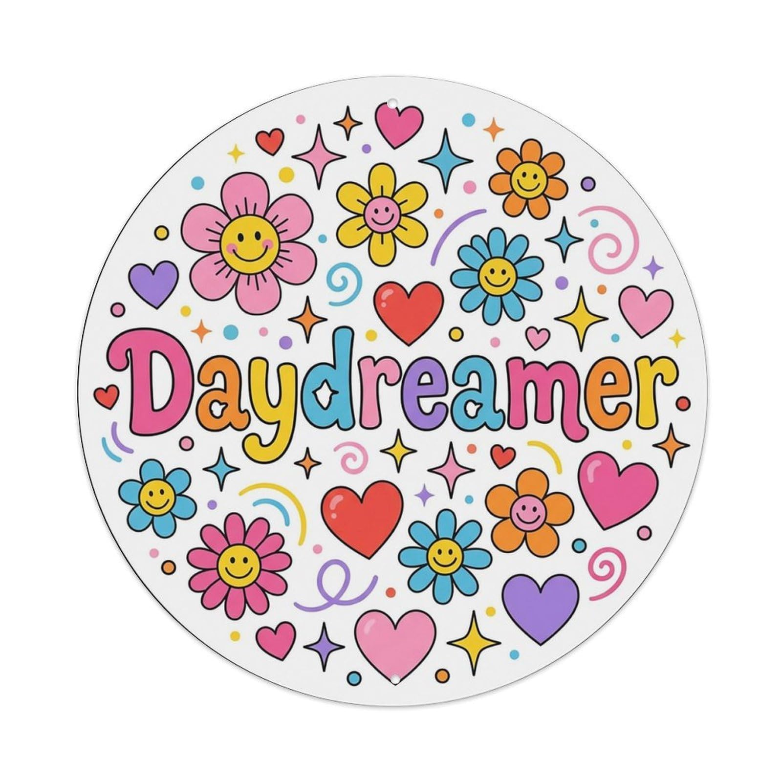 Whimsical She Shed Floral Daydreamer Metal Tin Sign