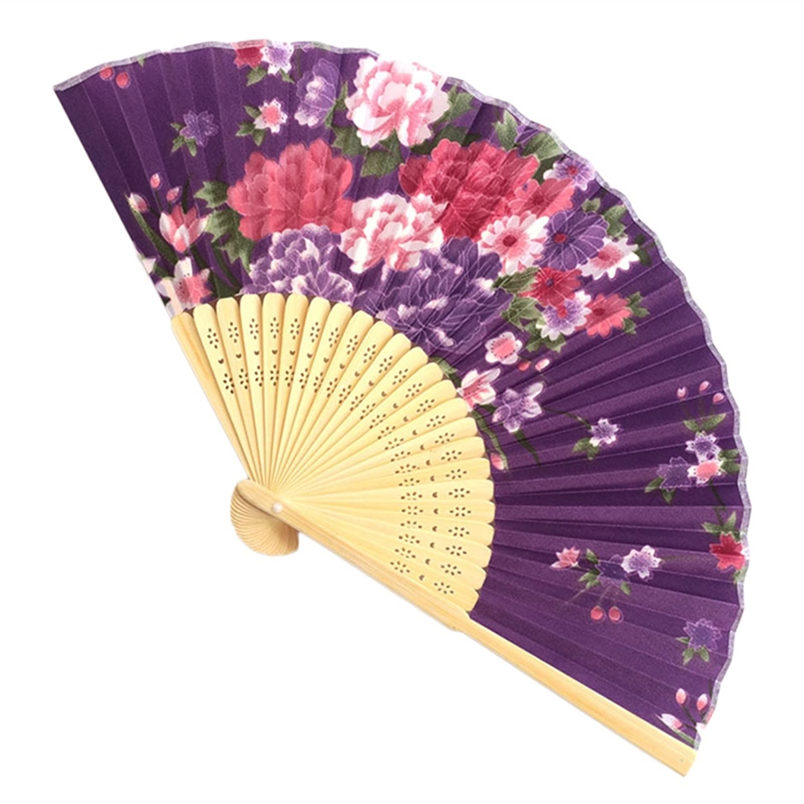 2 stuks grote opvouwbare zijden handwaaier Chinese Tai Chi opvouwbare handwaaier nylon doek Chinese Kung Fu fan met houder mouwen voor performance dansen decoraties festival (zwart