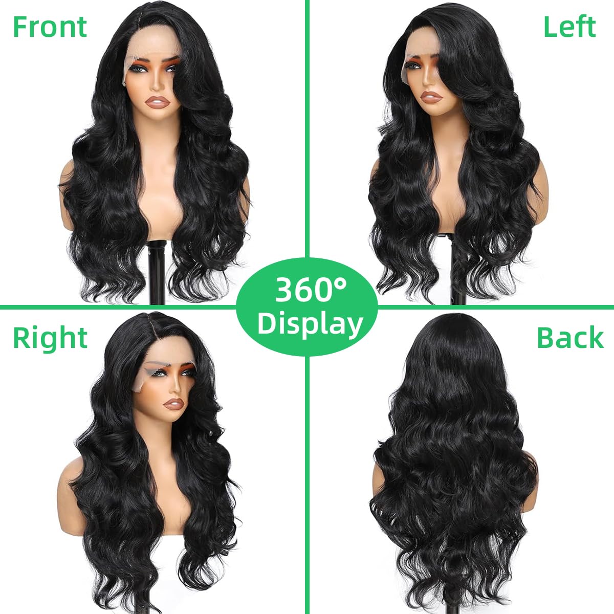 SUMT 26 Inch 13x6 Lace Front Wigs Human Hair 200% Density Hd Lace Front Wigs Human Hair Pre Plucked Glueless Wigs for Women Brazilian Virgin Body Wave Wig Natural Color