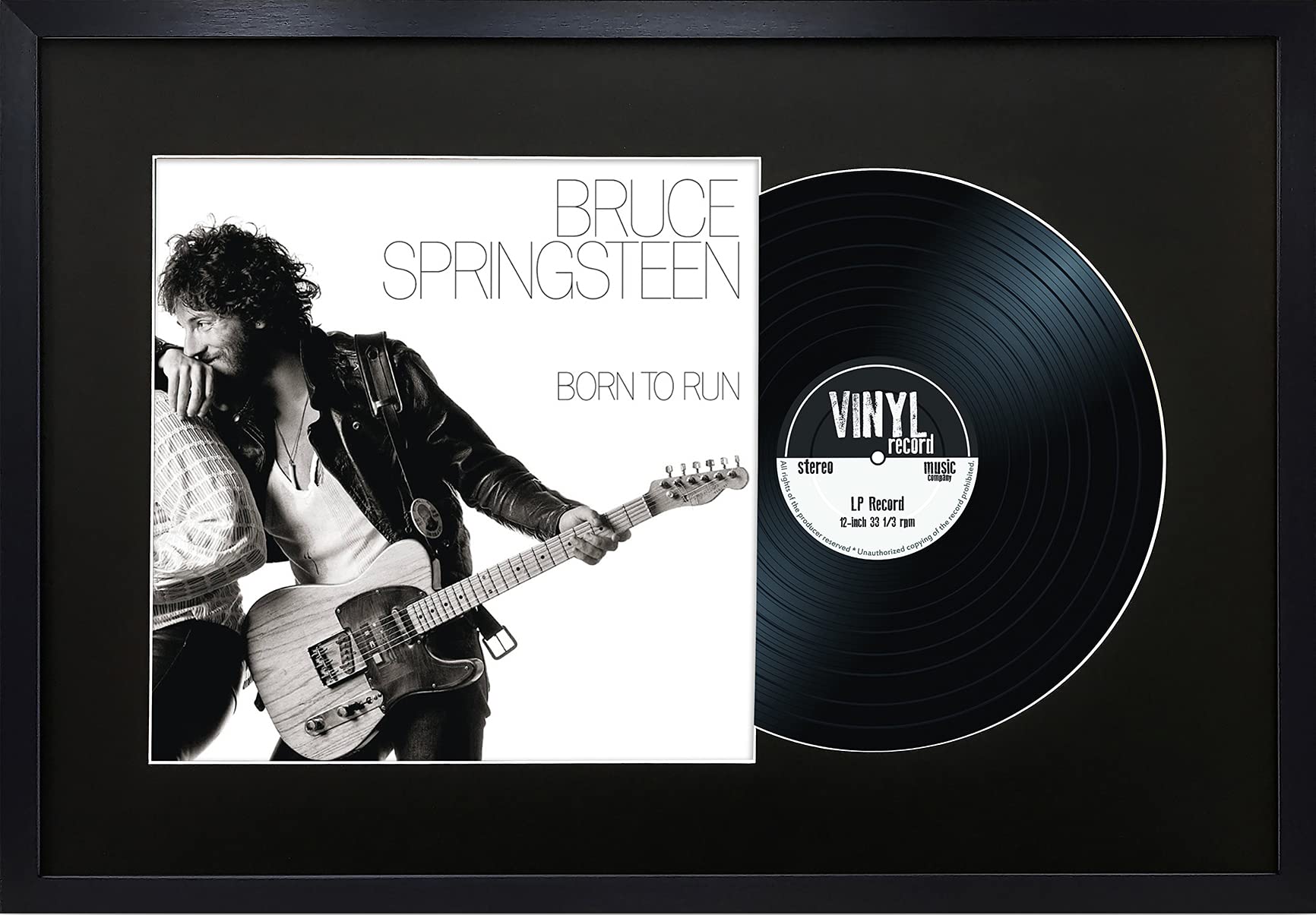 pf+a - Perspex Window - Oxford Black 12" Vinyl LP Record & Album Cover - Display Frame Holds Record - Frame Size 25x17 / Black Mount โ image 1