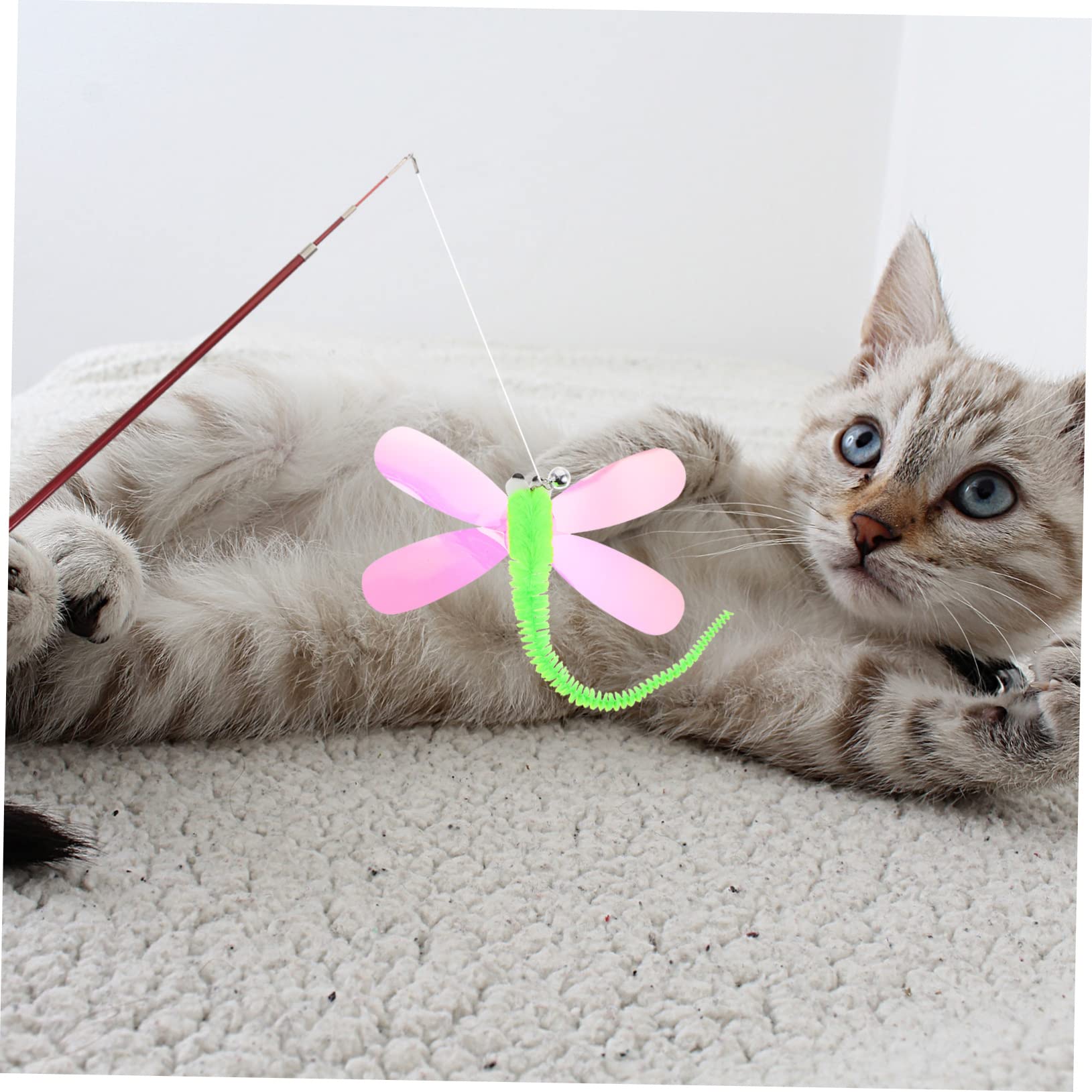 Kisangel 40stücke Katzenangel Ersatzspielzeug Interaktive Katzenminze Spielzeuge Für Katzen Und Kätzchen Inklusive Fliegende Drachen Und Bunte Schmetterlinge Für Spiel Und Bewegung