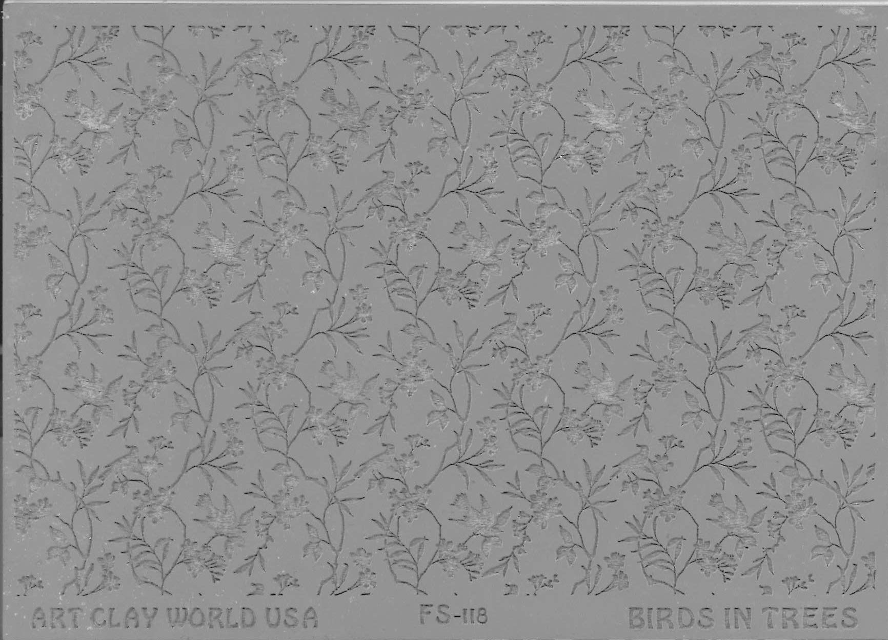 Flexistamps Texture Sheet Birds in Trees Design - 1 Pc.