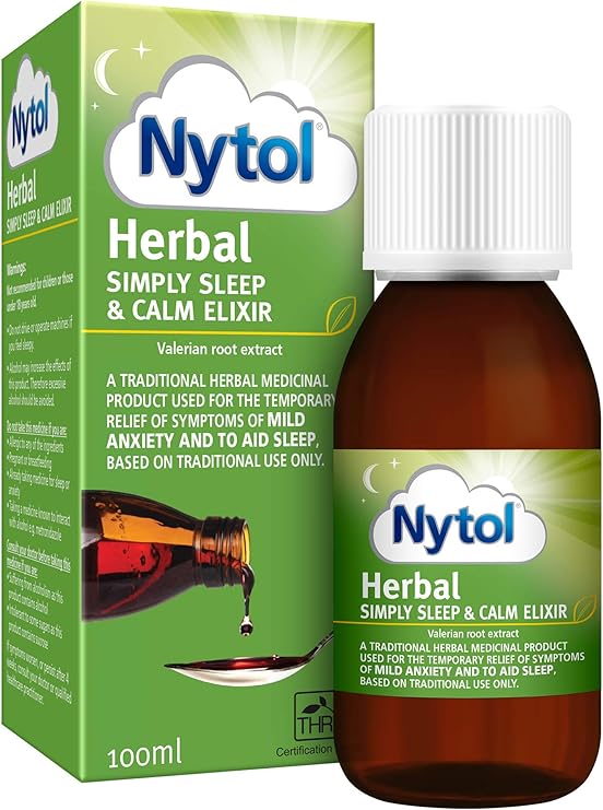 Nytol Simply Sleep Calm Elixir 100ml Calms Symptoms Of Mild Anxiety And Aids Sleep Amazon Co Uk Health Personal Care