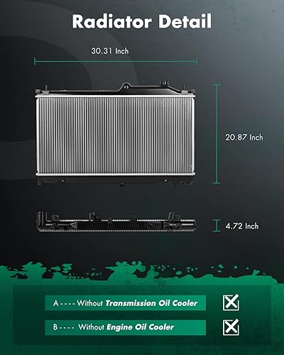 Vista 354 de SCITOO Reemplazo completo del radiador de aluminio para 1993-1998 para Toyota para T100 2.7L 3.0L 3.4L 2090 Radiador