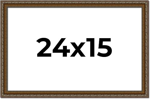 Miniatura 290 de Marco de fotos completo de madera dorada envejecida de 16 x 20 pulgadas con plexiglás acrílico UV, parte trasera de tablero de espuma y accesorios