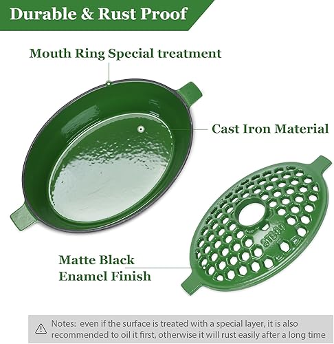 Miniatura 4 de STBoo Vaporizador de estufa de leña humidificador de chimenea de hierro fundido  Olla interior para calefacción del hogar  Accesorios decorativos