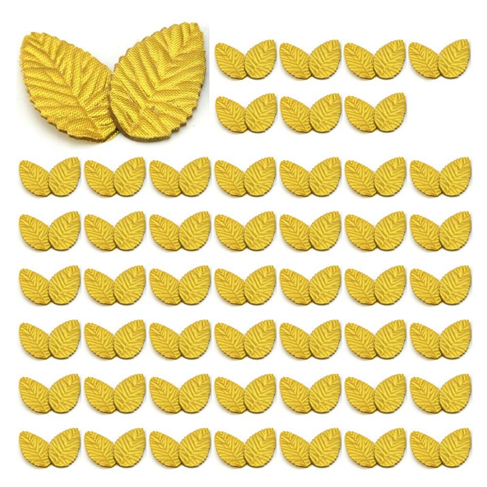 CTRLZS Leaves Artificial Flower for Wedding Decoration Garland Rose Leaf Foliage Decorative Craft Easy to Use,Gold
