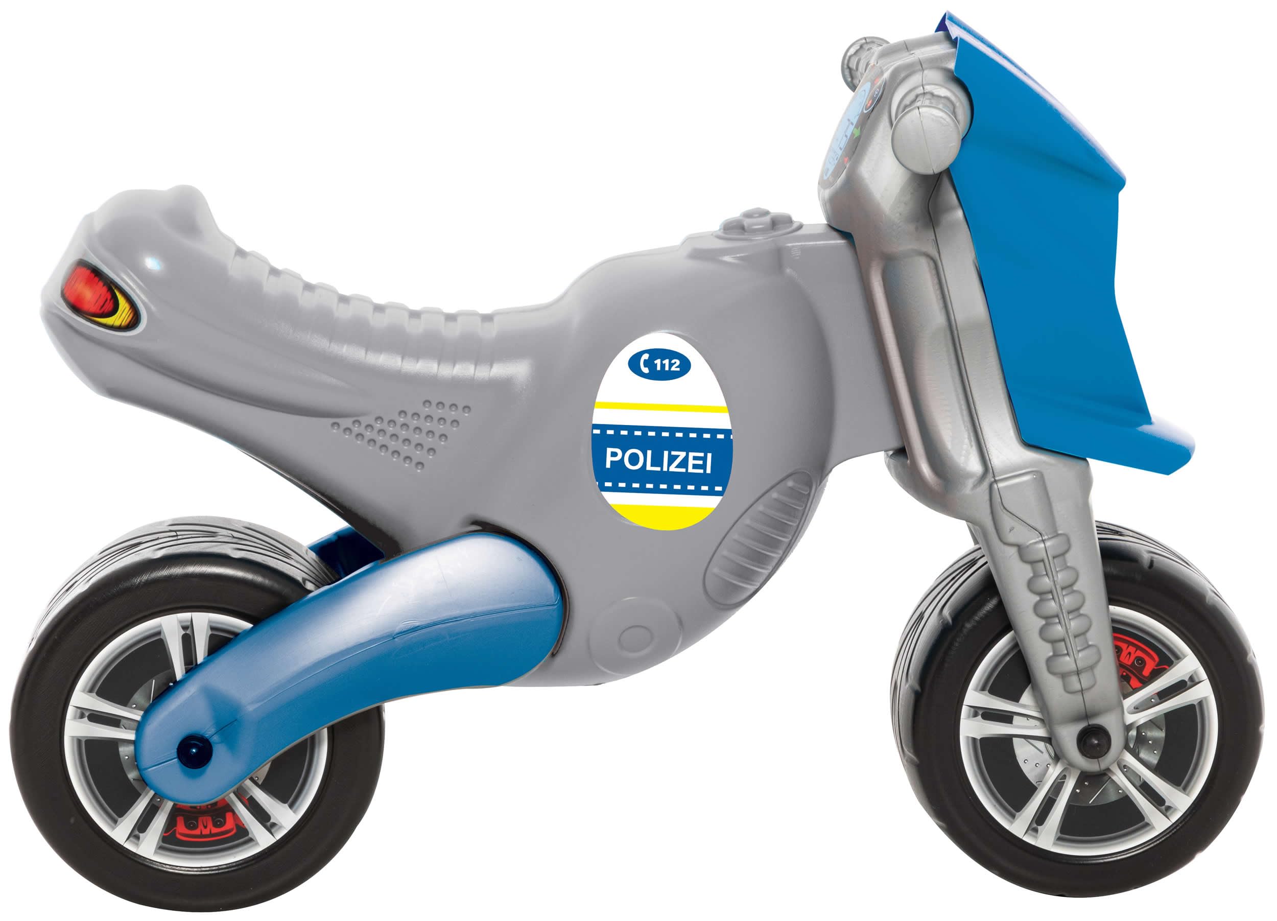 Rutscher Motorrad Fahrzeug Cross 8 Polizei Kinder Laufrad Lauflernrad