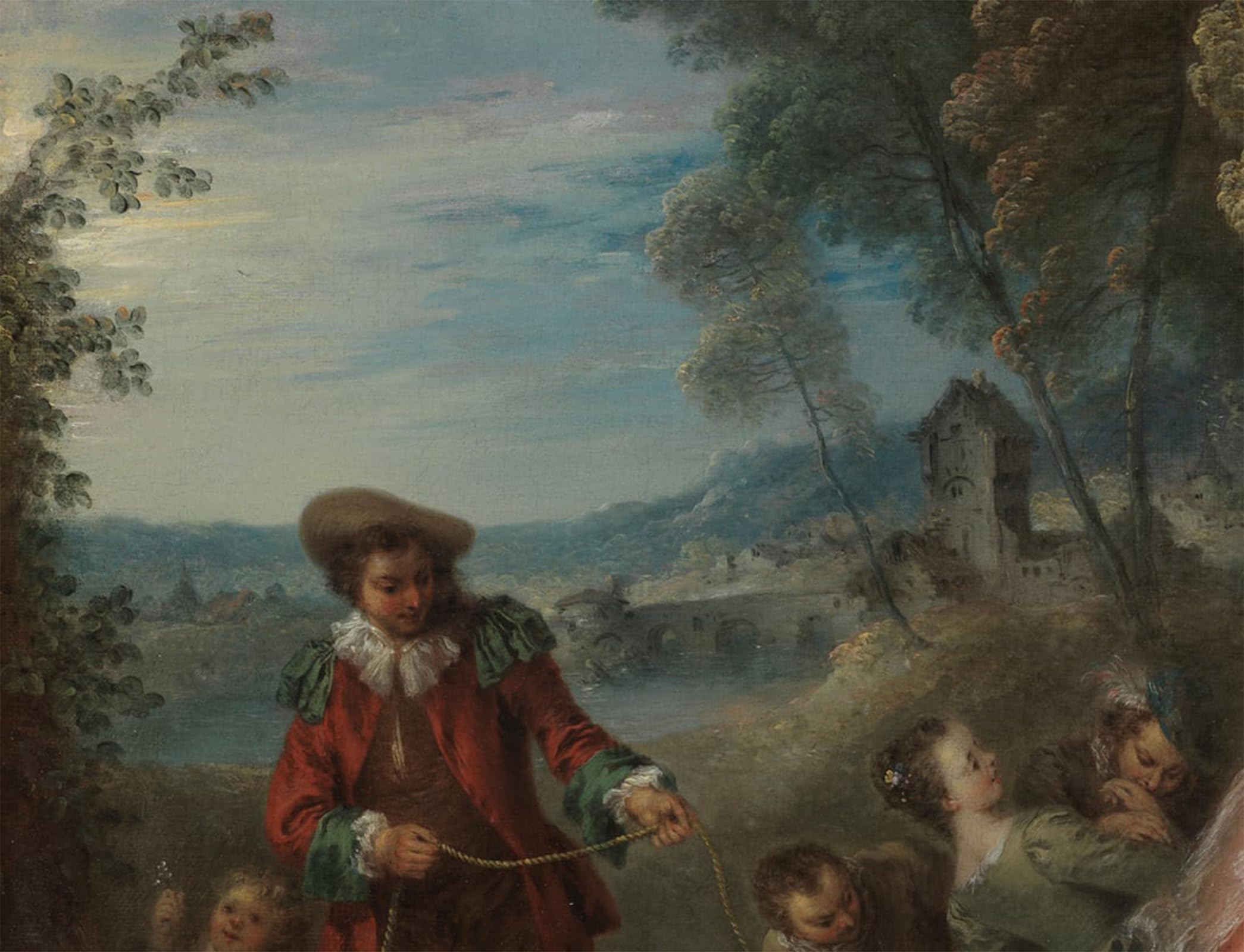POSTERIIk Famous Modern Artwork Art Mural the Swing by Jean Baptiste Pater Oil Paintings Pictures for Home Decor 60x90cm