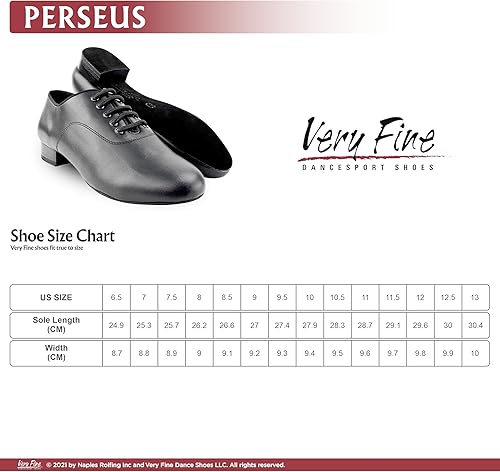 Vista 5 de Very Fine Men's Dance Shoe Ballroom Collection Perseus Lyon Bachata Social Salsa Tango