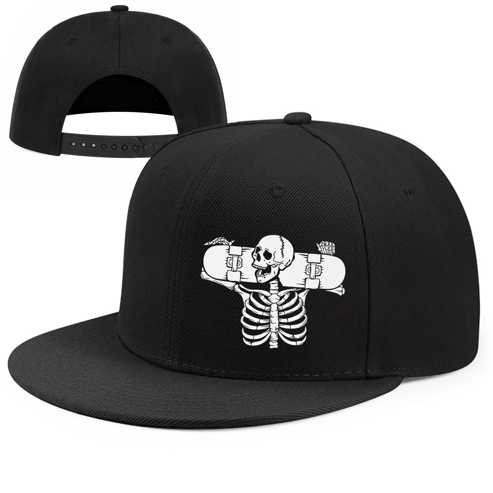 Negi Snapback Hats for Men Flat Bill Hats American USA Flag Hat Black Baseball Cap Gift for Men