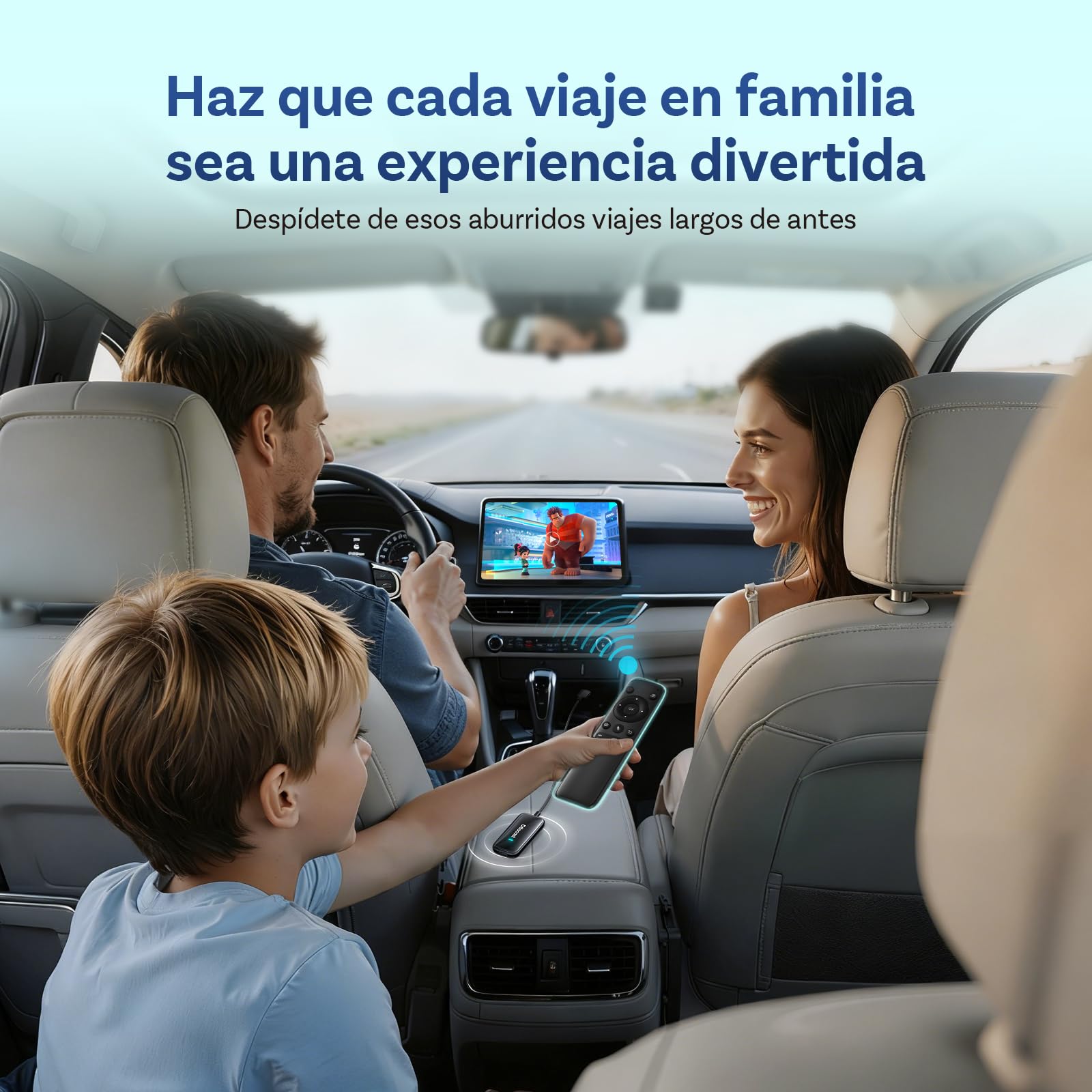 OTTOCAST Play2Video Ultra con Mando a Distancia, 2026 Adaptador inalámbrico CarPlay y Android Auto con Netflix/Youtube/IPTV/Prime Video Integrados, Android 12.0 AI Caja para Coches con CarPlay Cable