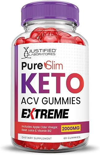 Miniatura 4 de Paquete de 3 gomitas Pure Slim Keto ACV Extreme de 2000 mg PureSlim Keto Gummies fórmula avanzada vinagre de sidra de manzana con jugo de granada y