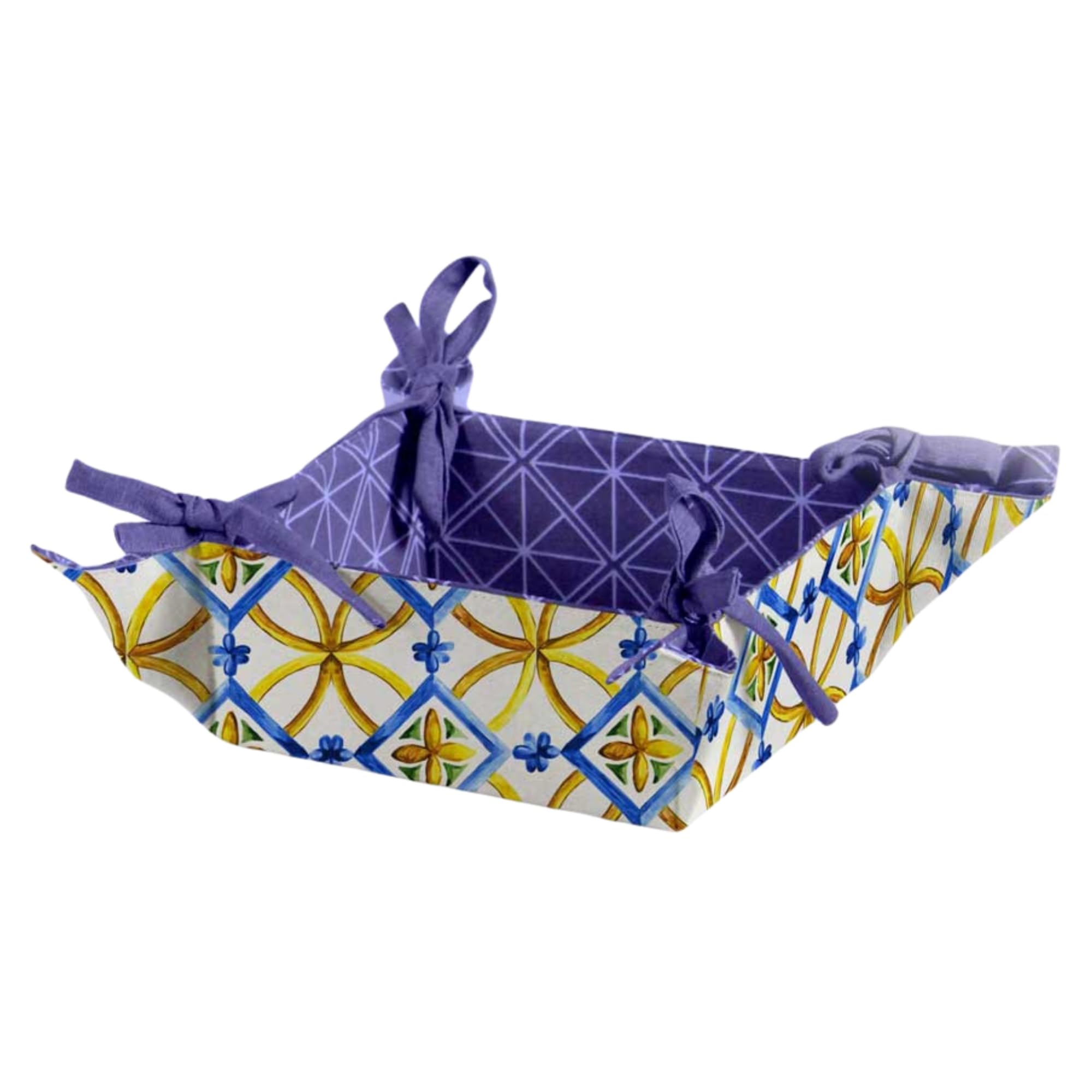 Cotton Bread Basket for Table Bread - Baskets with Different Patterns, Table Bread Bin 20 x 20 x 9 cm