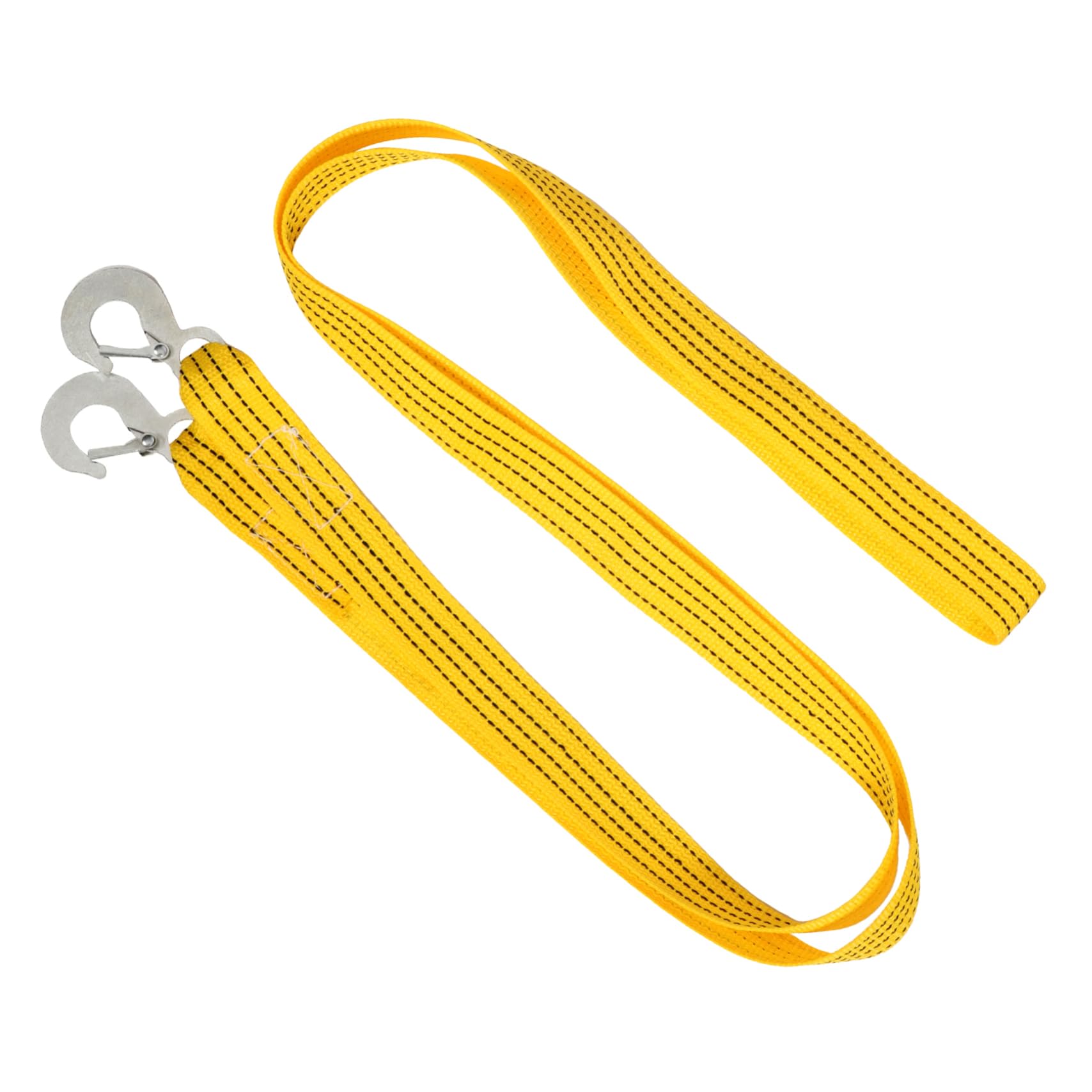 Corde de remorquage robuste en nylon jaune pour sortir un chariot bloqué ou une remorque