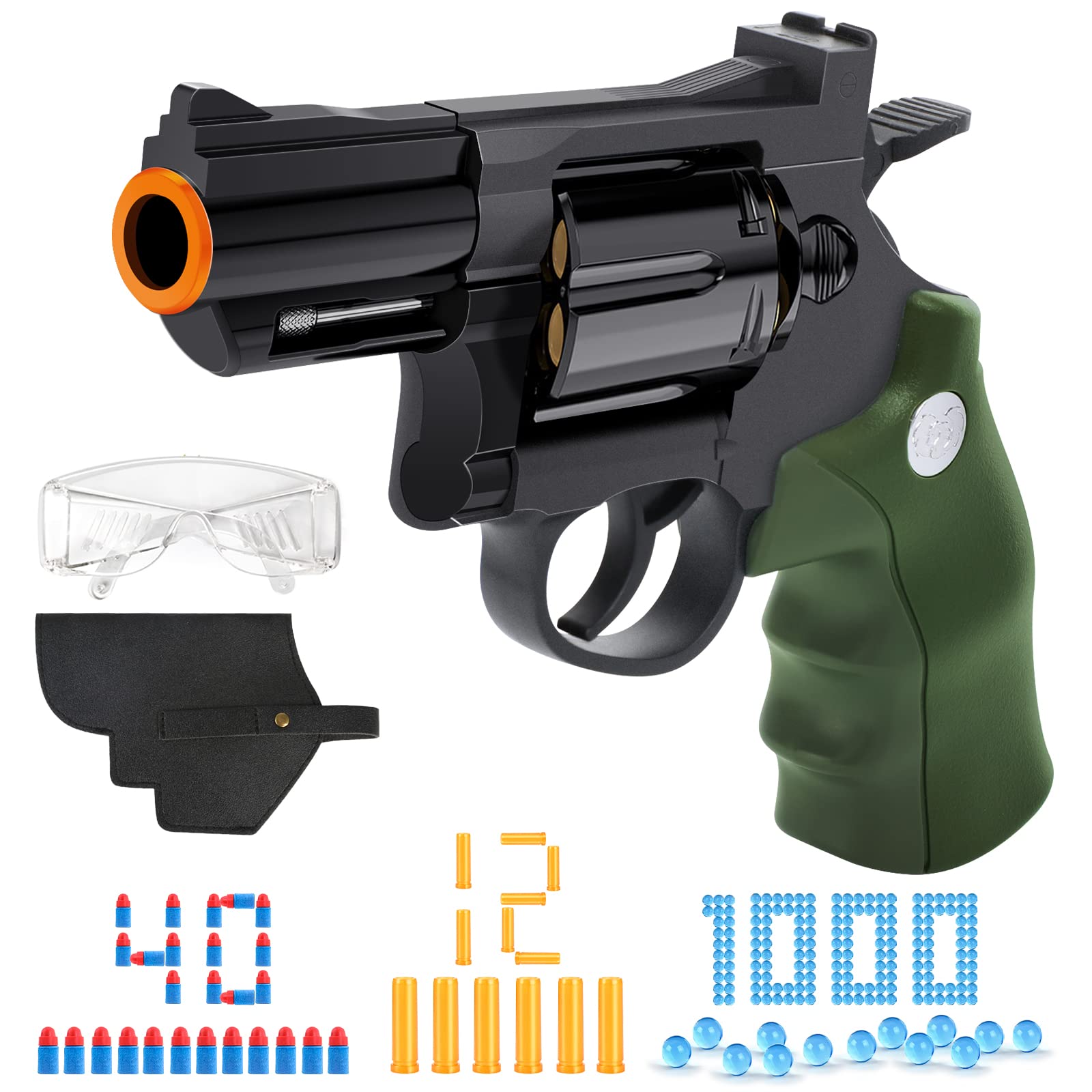 Revolver Toy Gun With Water Gel Beads Shell Ejection Soft | Desertcart ...