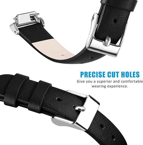 Miniatura 2 de AK Correas de cuero compatibles con Fitbit Inspire HRInspireAce 2 Fitness Tracker Soft Sport Leather Straps Classic Correa de repuesto para mujeres