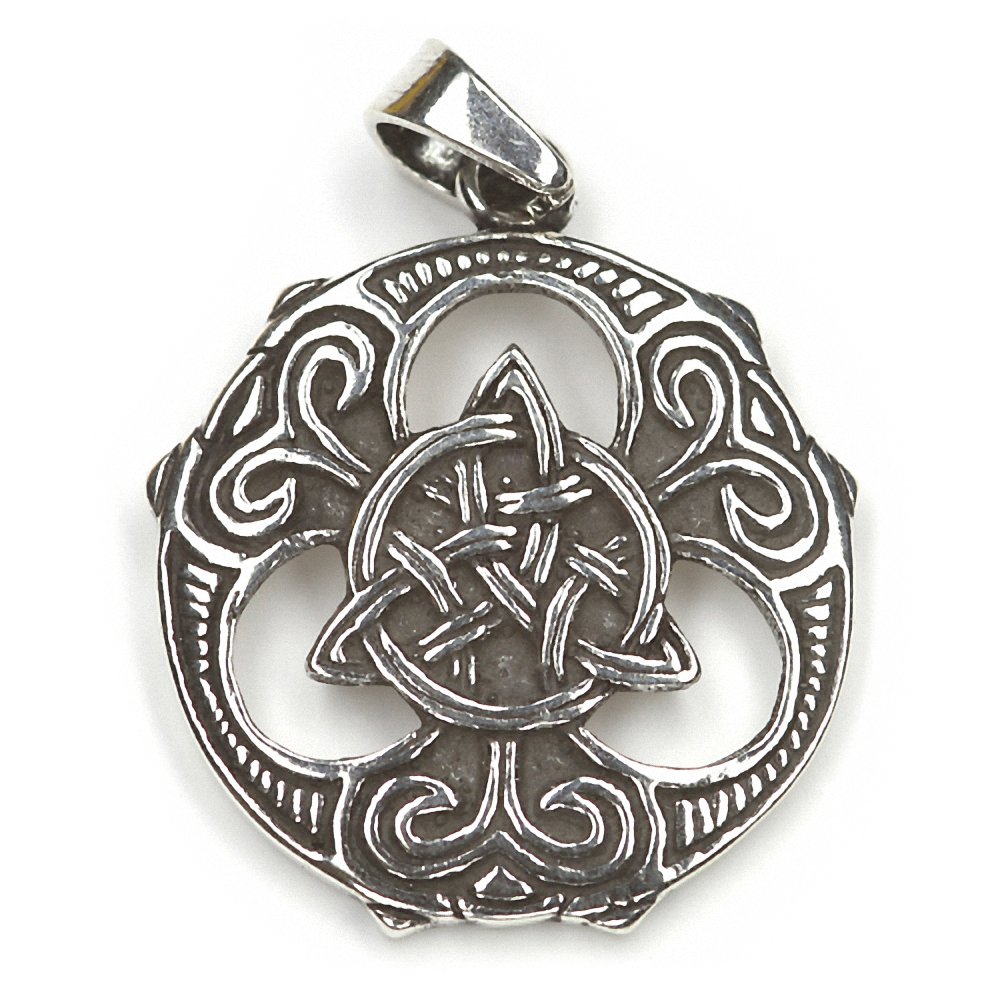 Christofle Argent Massif Pendentif Or Blanc Triskell PENDENTIF
