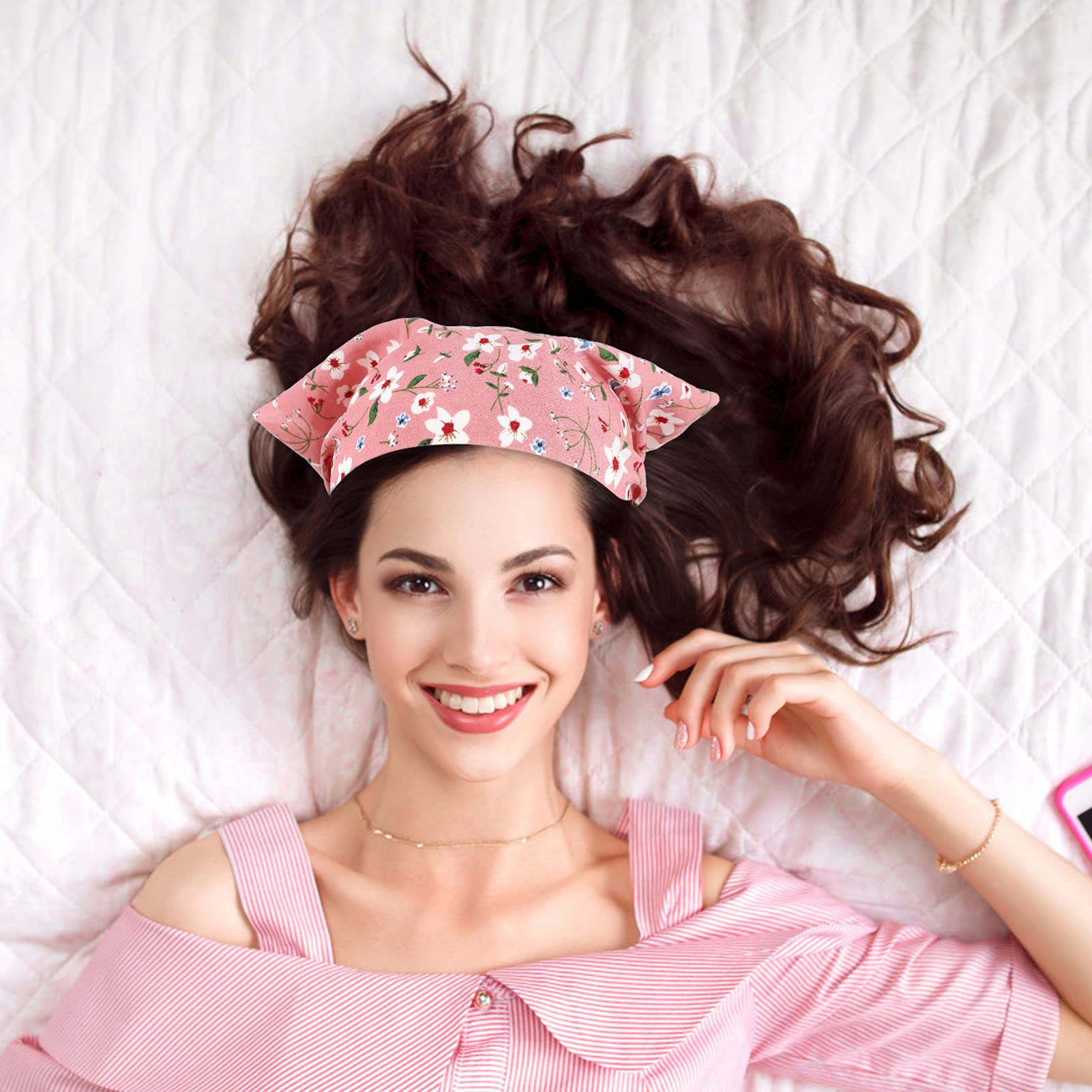 Didiseaon 18 Piezas Diadema Triangular Bufandas Para Mujer Diademas Para Pelo Corto Bufanda De Mujer Pañuelo En La Cabeza Para Venda Foto Pequeño y Fresco Seda Perder