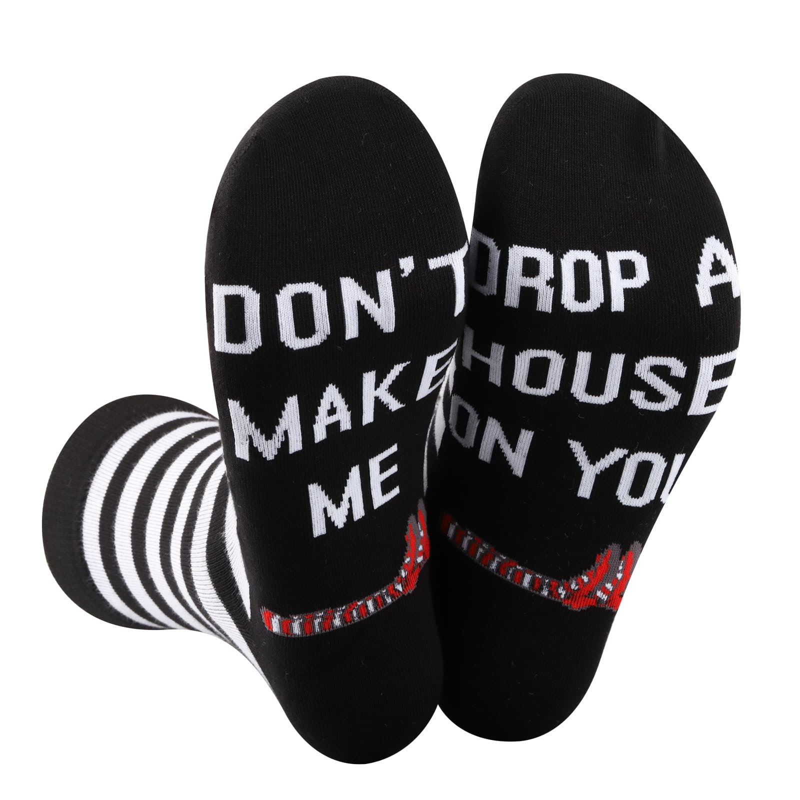 BDPWSS Wizard Movie Gifts Dorothy Ruby Gifts Ruby Red Slippers Gift Don't Make Me Drop a House On You Dorothy Fans Socks