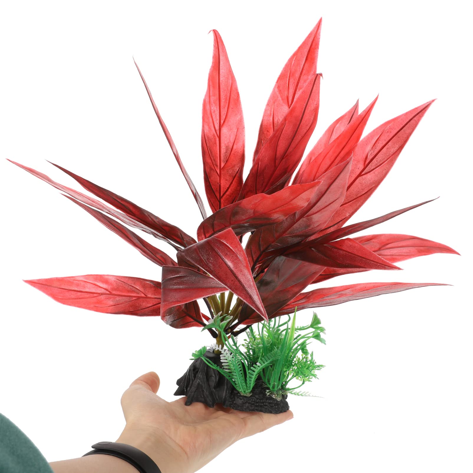 POPETPOP 4 Piezas paisajismo del Acuario Planta de Acuario doméstico decoración del del hogar Planta Artificial Adornos Plantas de flotantes Hierba del