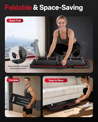 PASYOU Adjustable Flat Weight Bench, 2 in 1 Workout Bench with 660 lb Load Capacity, 6-Level Foldable Bench Press for Home Gym, Fully Assembled Dual-Frame (Model: PB300) - 3