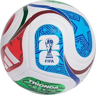 アディダス ユニセックス FIFAワールドカップ 26 トライオンダ トレーニングボール、ホワイト/チームロイヤルブルー/ソーラーブルー/パワーレッド