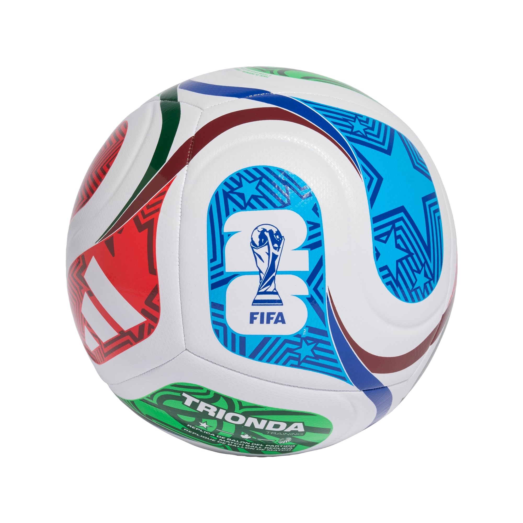 adidas Unisex FIFA World Cup 26™ Trionda Trainingsball White/Royal Blue/Solar Blue/Power Red 5