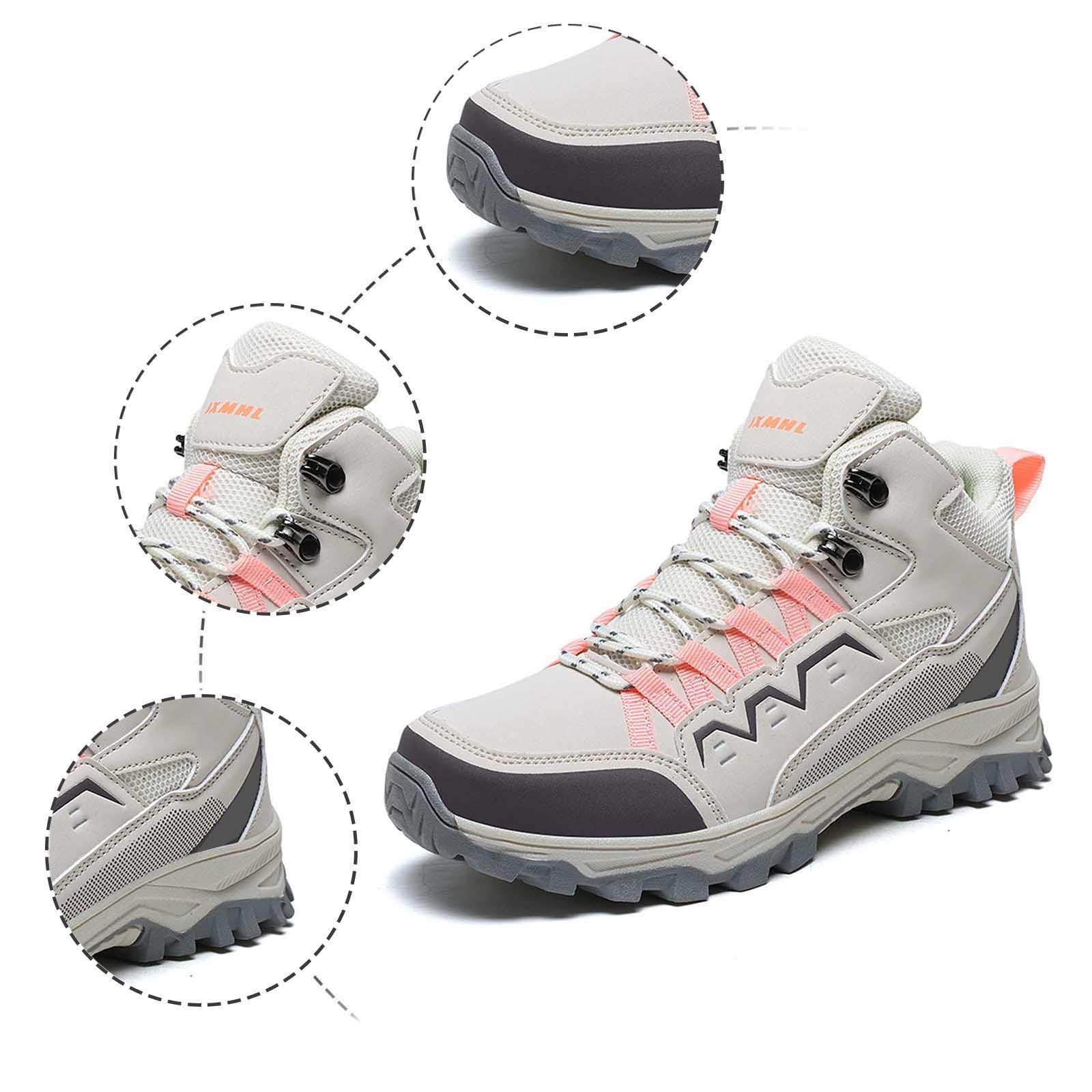 Scarpe da Trekking alla Moda, Alte in Pelle, da Esterno, per Coppie e Avventure di Corsa/1