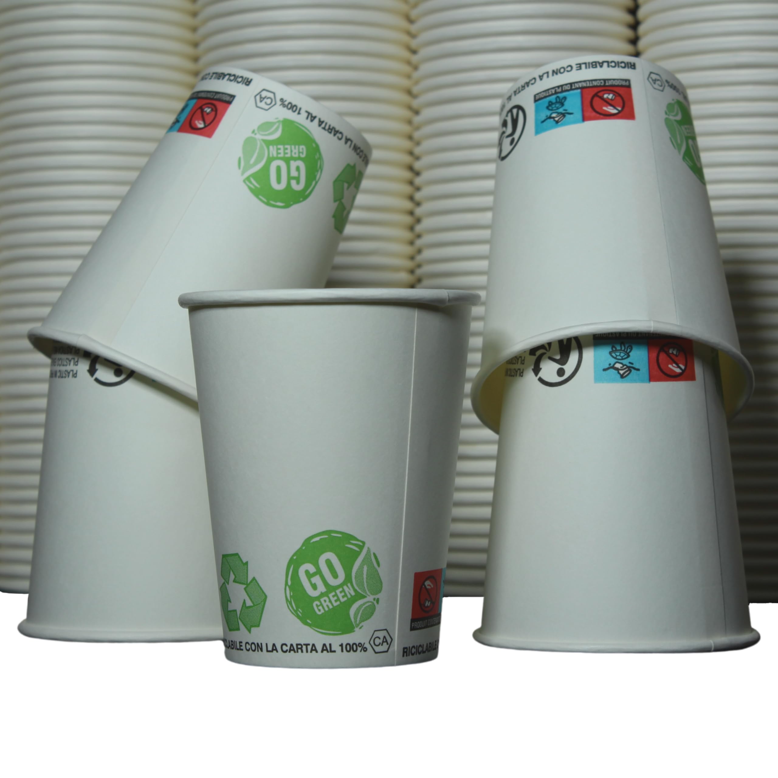[1000 pcs] Gobelets jetables en carton 240ml, Tasses/Verres jetables 8 oz pour boissons chaudes et froides
