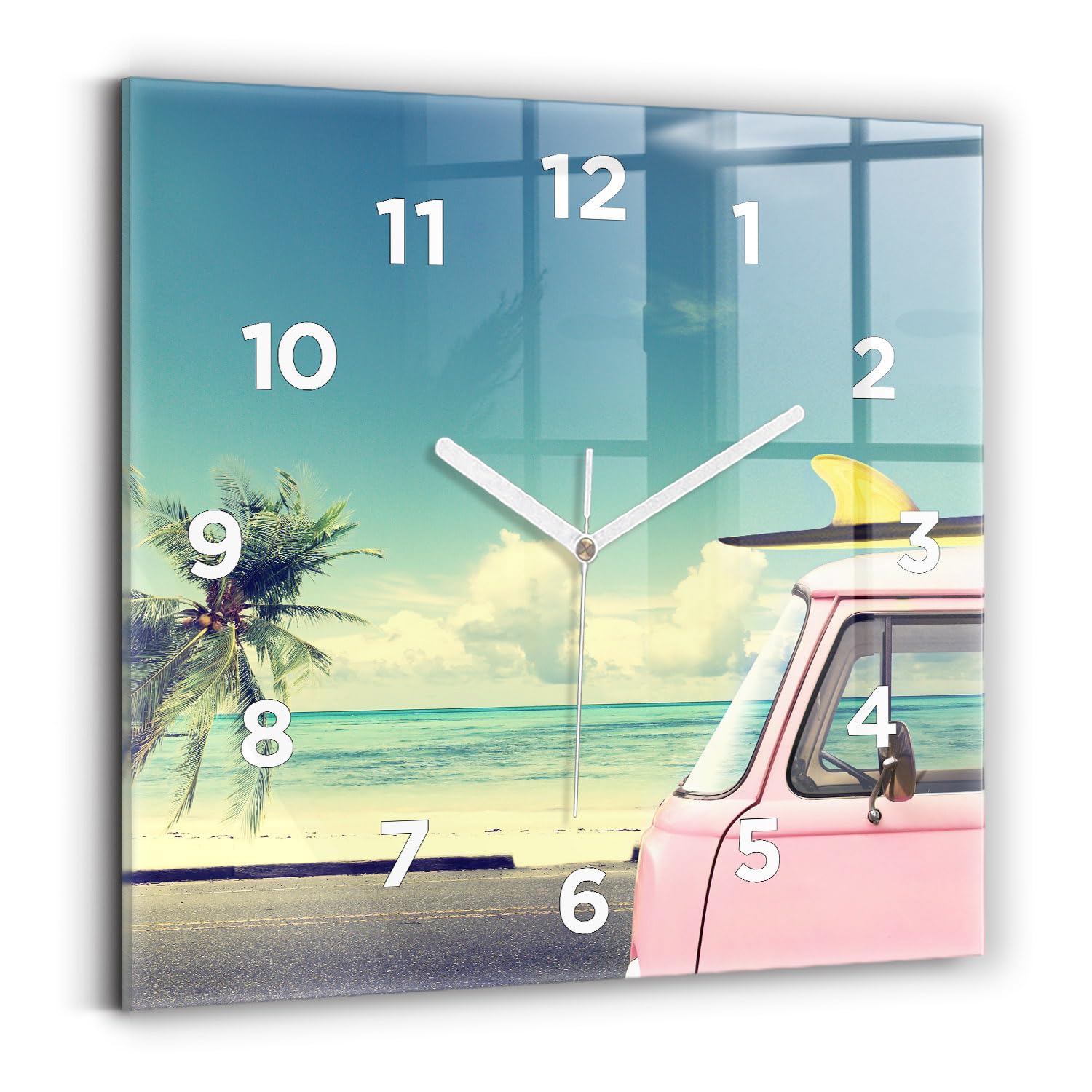 Horloge carrée silencieuse Wallfluent pour stopper le tic-tac dans la chambre