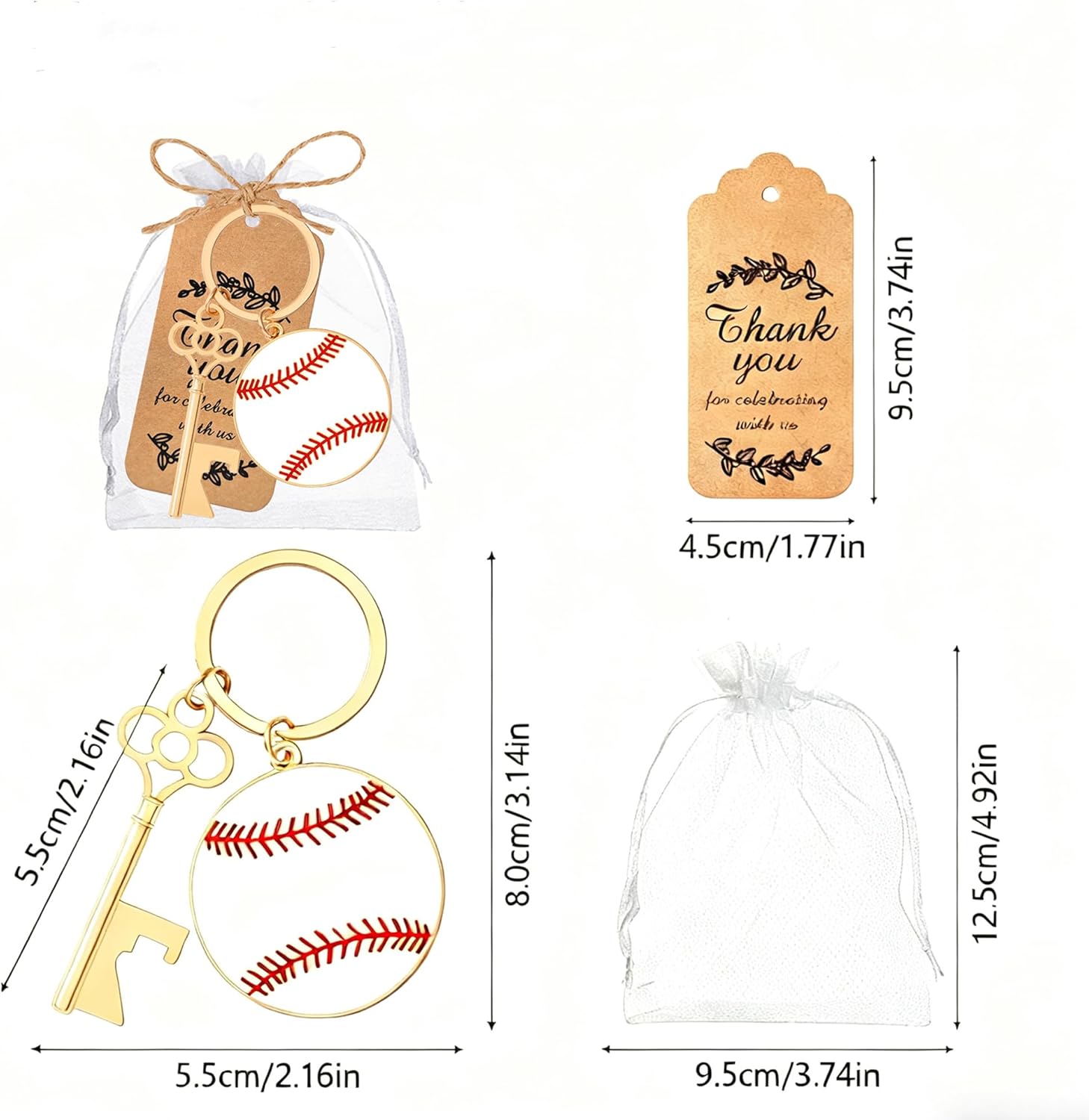 Creative baseball keychain bottle opener, exquisite sports gift, baseball and essential practical and memorable gift for sports enthusiasts