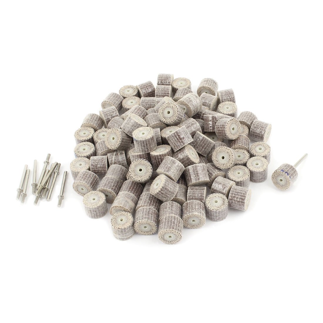 100 Pieces 80 Grit 15x14x3mm Thead Shaft Flap Wheel Grinding Polishing Discs (36810ef1bc4c314c51a51500b16ac636)