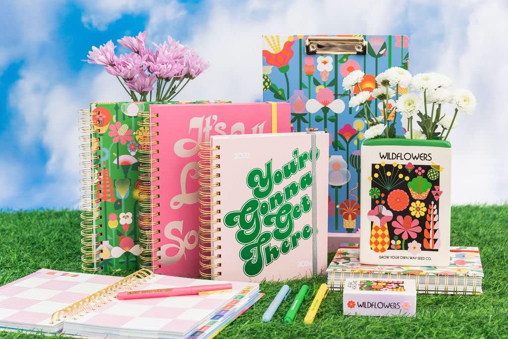 ban.do Daily Planner 2023-2024, Medium Weekly Planner Dated August 2023 - December 2024, Hardcover Self Care Journal, Spiral Planner with Stickers, & Pockets, You're Gonna Get There
