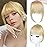 NAYOO Clip in Bangs - 100% Human Hair French Bangs Clip in Hair Extensions, Light Blonde French Bangs Fringe with Temples Hairpieces for Women Curved Bangs for Daily Wear