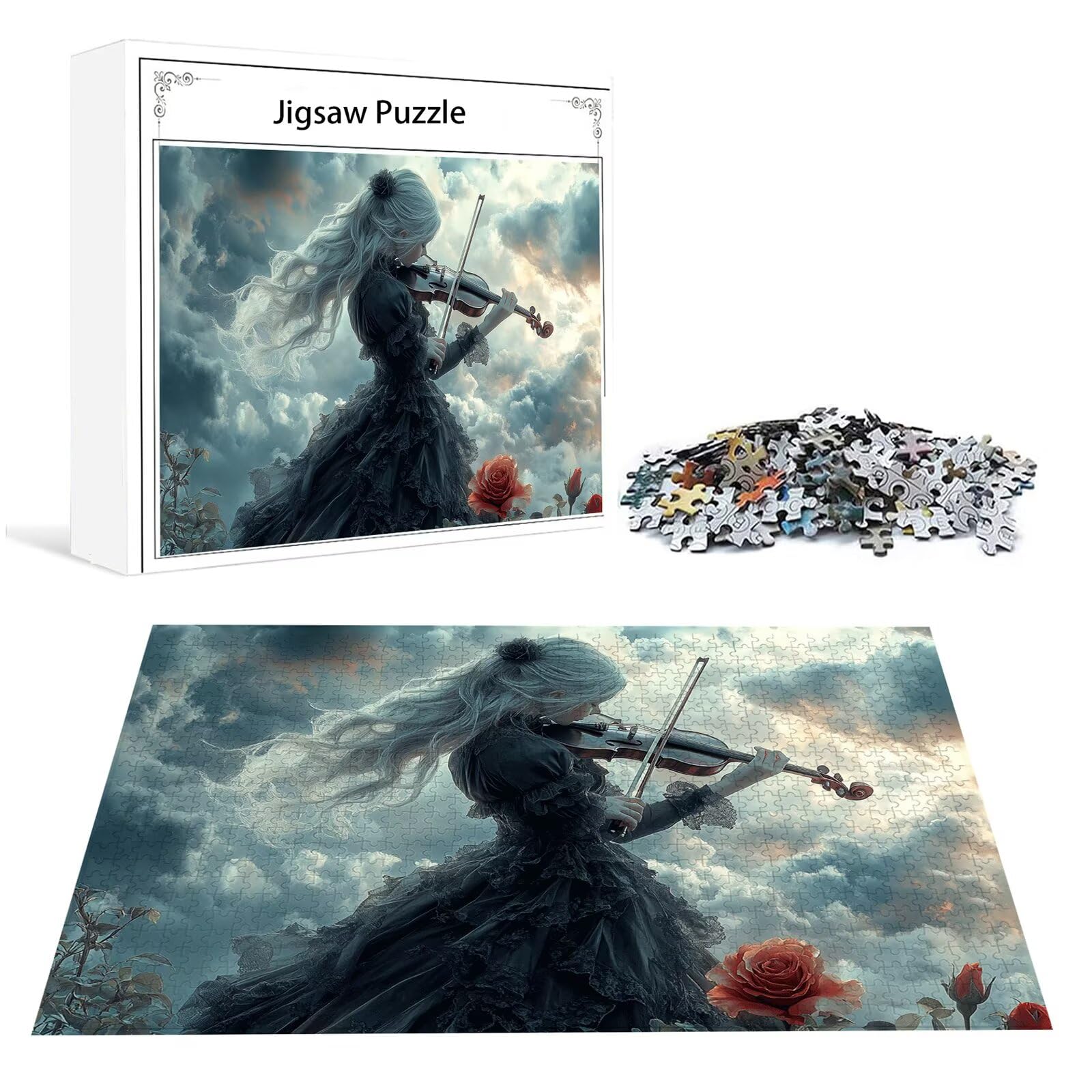Fille Puzzle 4000 Pieces Adultes Bandes dessinées Puzzles Classiques Panorama Bois Difficile Impossible Geant Jigsaw Jeu éducatif Défi Jouet pour Enfants dès 14 Ans Beautiful Gifts Homme Femme P-622